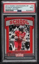 2017 Contenders Draft Picks School Colors Patrick Mahomes II #15 PSA 9 MINT 0t64