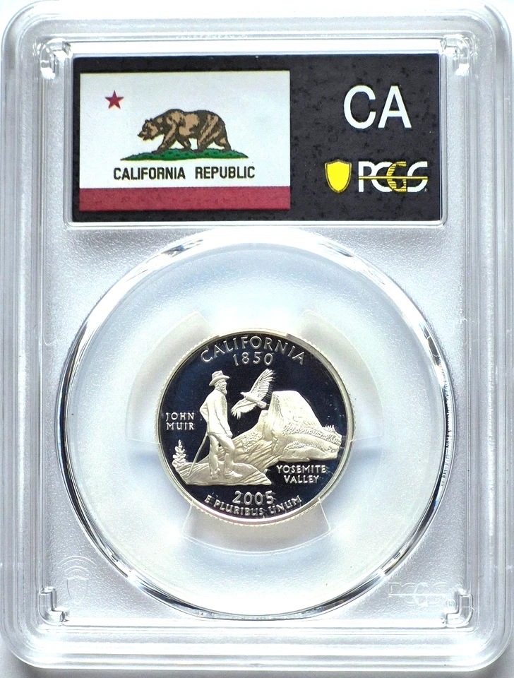 2005 S State Quarter Set 90% Silver PCGS High Graded PR69DCAM (CA/KS/OR/MN/WV) - Image 3 of 4