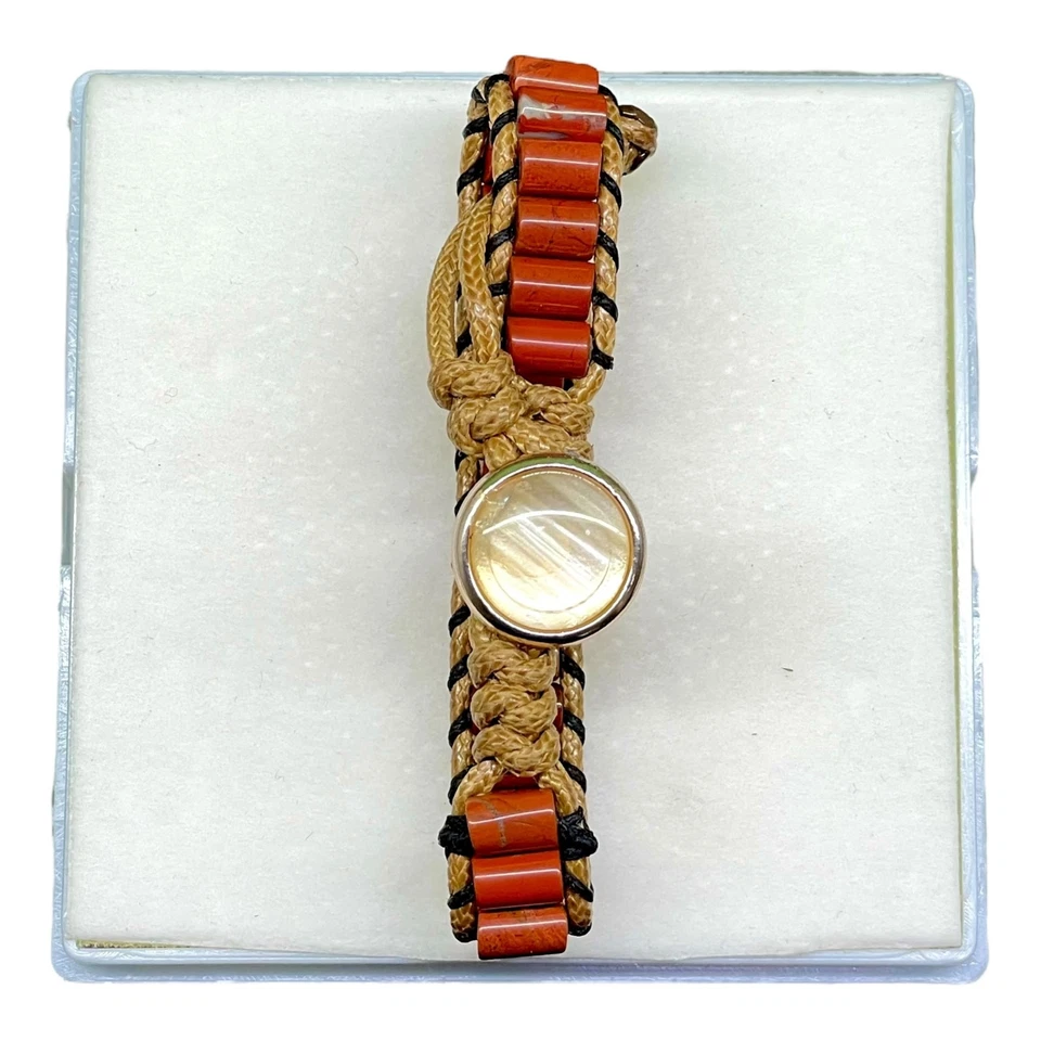 Handgemacht 19.1cm Roter Jaspis Armband Natürlicher Edelstein Schmuck für Men & - Bild 3 von 4