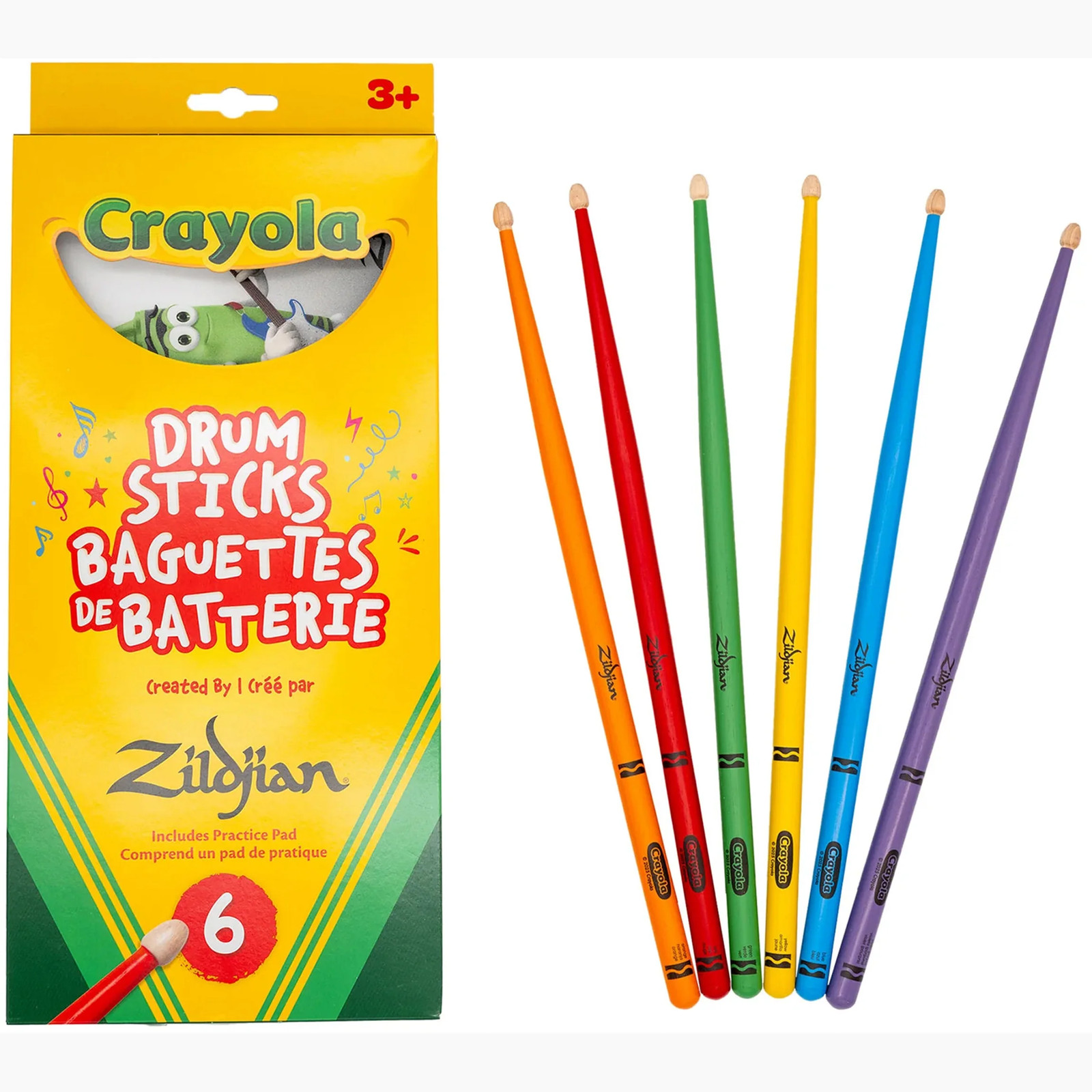 Zildjian x Crayola Pack 6 Kids Drumsticks - Pad 7990₽