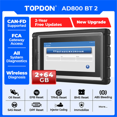 TOPDON ArtiDiag800BT 2 OBD2 Full System Diagnostic Scanner Tool TPMS Wireless
