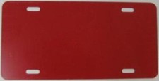 0.040 Red Aluminum Blank License Plate - 040red