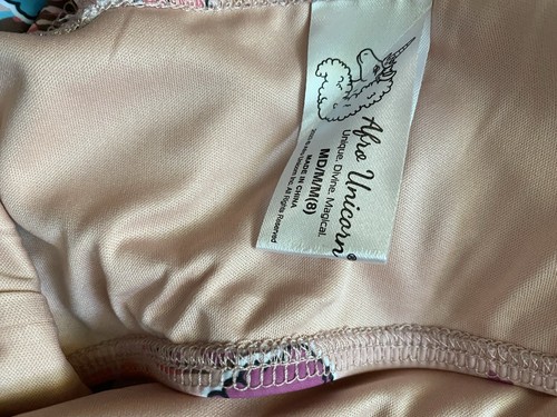 Afro Unicorn Two-Piece Pink Bikini Swimsuit Size Medium (8) NWT - Picture 9 of 9