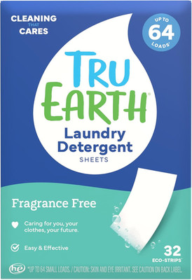 Laundry Detergent Sheets Unscented 64 Loads 32 Sheets