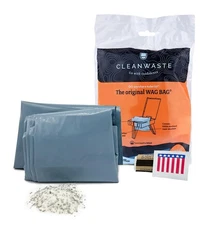 Cleanwaste Original WAG BAG - Go Anywhere Portable Toilet Kit (50 Pack) - Hea...