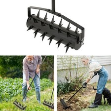 Triangle/Needle Shape Rolling Lawn Aerator Heavy Duty Manual Push Tool to Garden