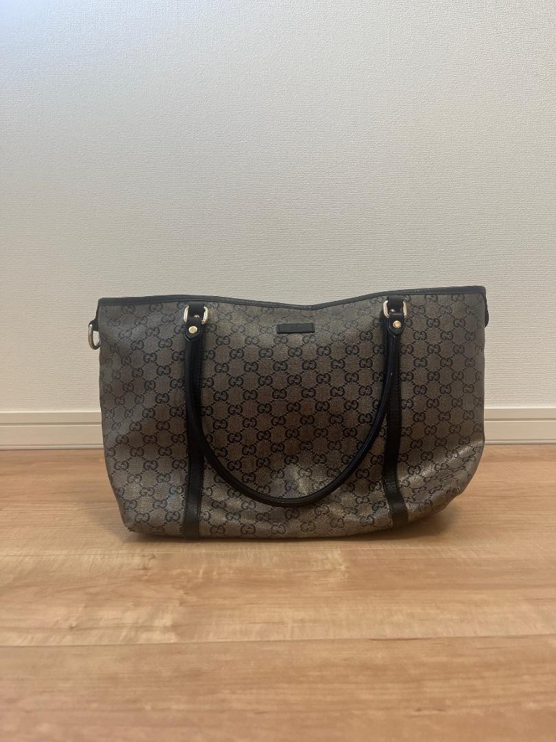 Vintage GUCCI Gray Tote Bag Made in Japan
