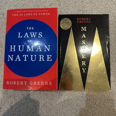 Mastery & The Laws of Human Nature Two Books Set Robert Greene Paperback Bundle