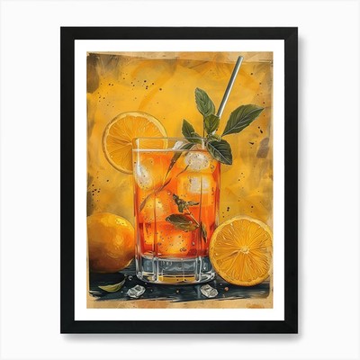Aperol Spritz Kunstdruck 463 Art Pri gerahmt Wandbild Poster Leinwanddruck Bild