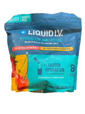 #ad Liquid IV Hydration Multiplier Strawberry and Golden Cherry 30 Sticks $19.49