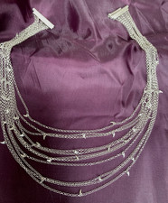 Agent Provocateur multi chain rose thorn necklace vintage bondage spike & box