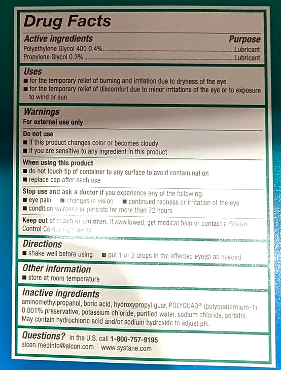 Alcon Systane Ultra Lubricant Eye Drops Fast-Acting Relief 3x10ml EXP 01/2028
