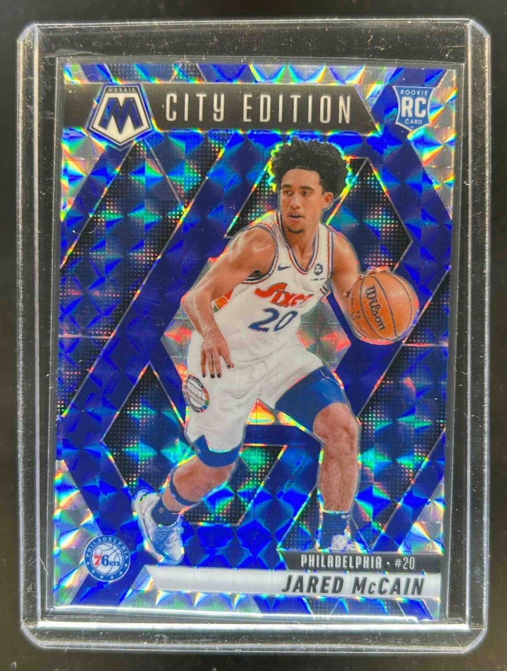 2024-25 Mosaic Jared McCain RC Choice Blue City Edition #3/45 76ers