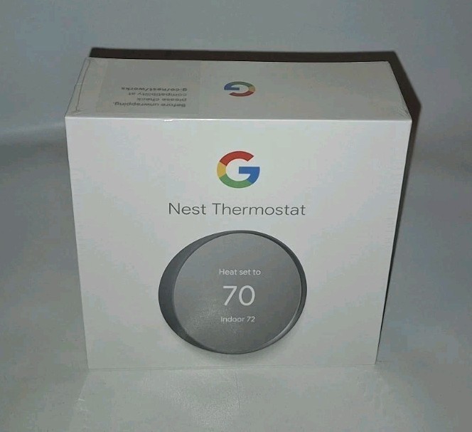 Google Nest G4CVZ Smart Thermostat Wifi Charcoal GA02081-US 2022 Google LLC NEW