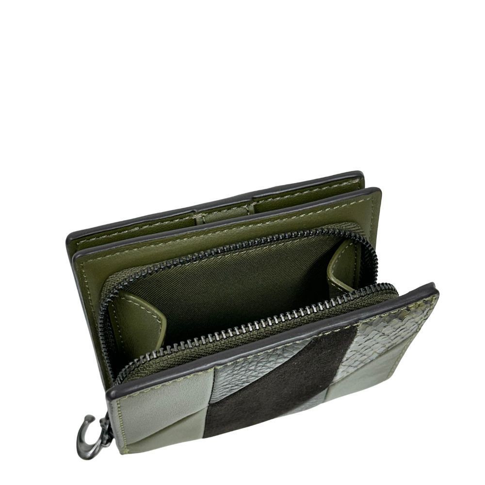 COACH Patchwork Snap Wallet Olive Multi Leather E… - image 6