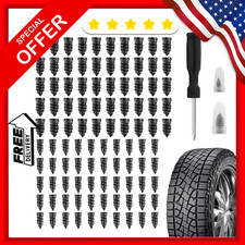 100Pcs Tire Repair Rubber Nails Tyre Puncture Repair Screws Kit w/ Screwdriver