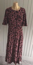 *BNWT* Ladies Midi Tea Dress Sz UK 16 Scoop Neck 40s Inspired Sleeves 52”Length