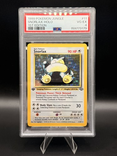 Snorlax (1st Edition) graded PSA 4 for sale on eBay