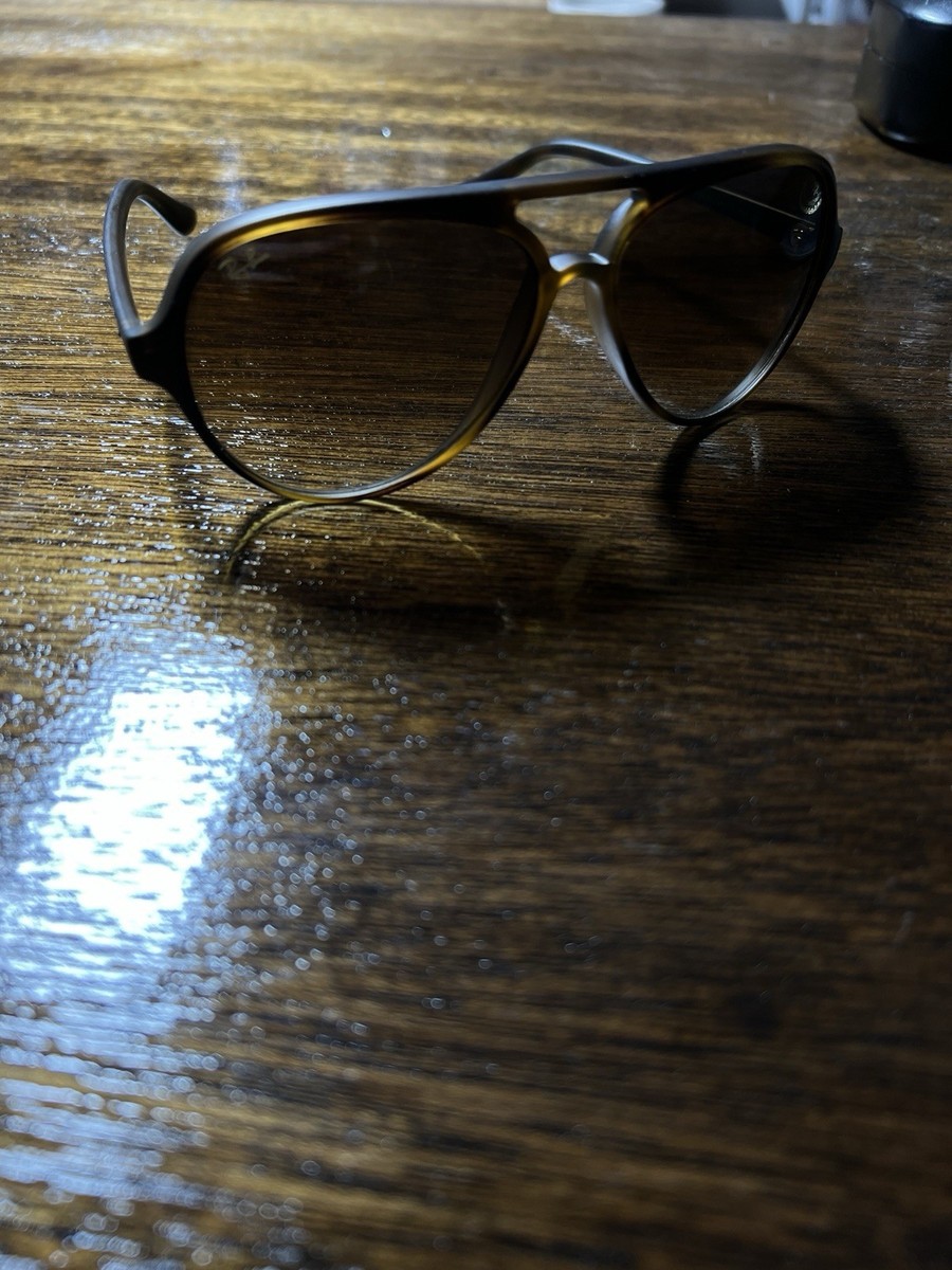 Ray-Ban NIB Aviator RB4125 CATS 5000 Tortoise Shell B15 Top  display picture 1