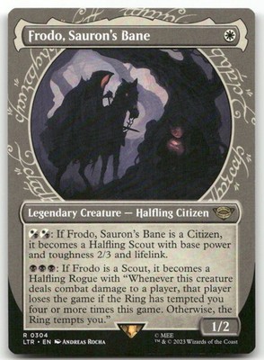 Frodo, Sauron's Bane (Showcase) #304 (NM) Lord of the Rings LTR Magic MTG