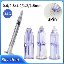 Crystal 3Pin Microneedles Anti Aging Eyes Neck Skin Care 34G Three Needles Tip