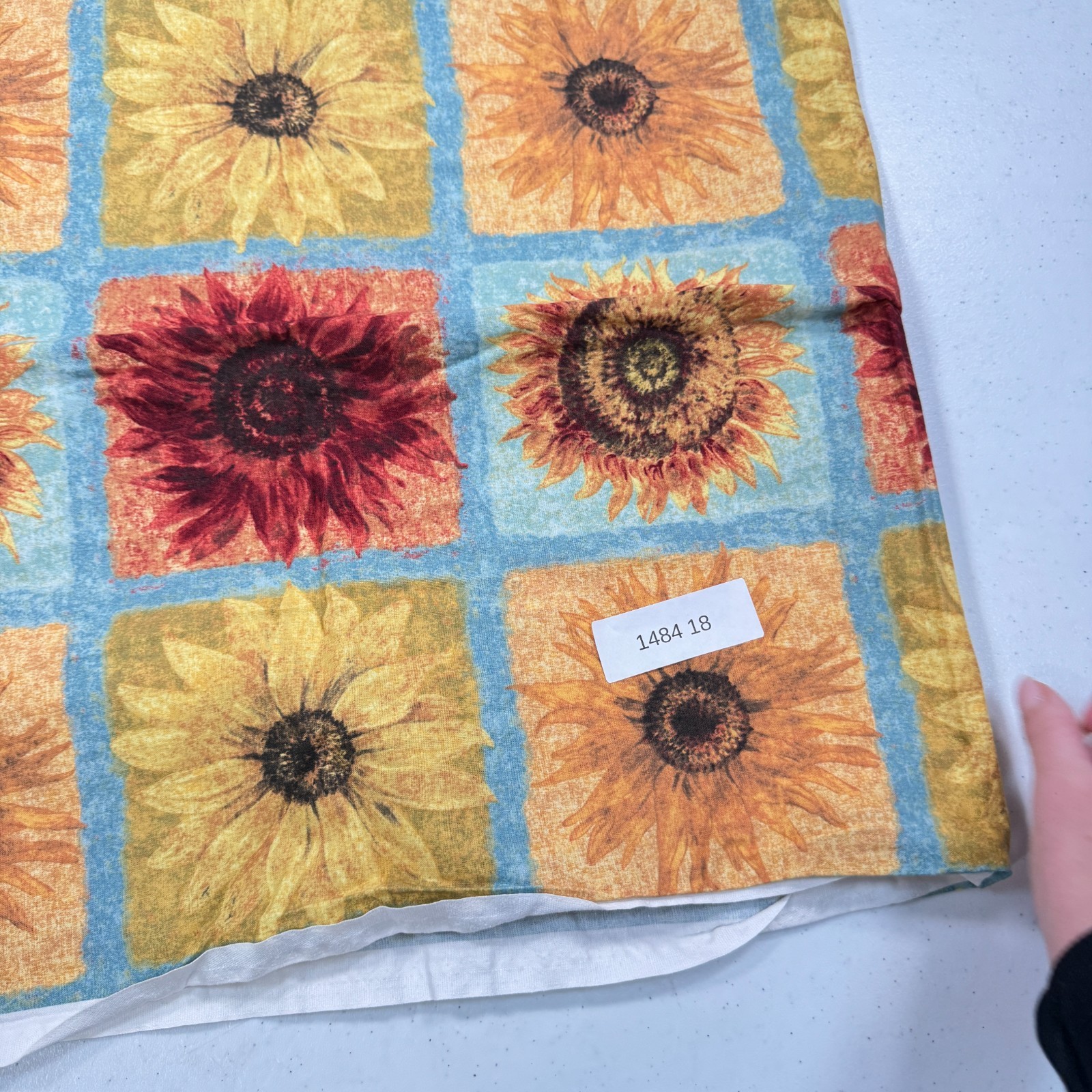 joann fabric yellow sunflower large flowers quilting cotton 40x39 1.11 yards