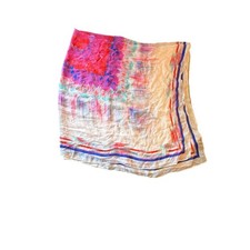 Vibrant Abstract Print Silk Scarf