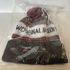 WCHA Final Faceoff Beanie Hat North Shore Bank Promo Knit Pom Cuff Cap SEALED