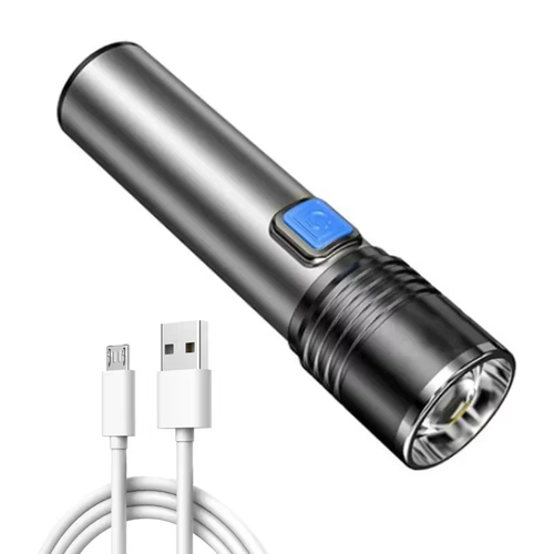 2 Torce Mini LED Portachiavi In Alluminio Nero - Piccole Penlight Con Luce LED (pile AAA Escluse)