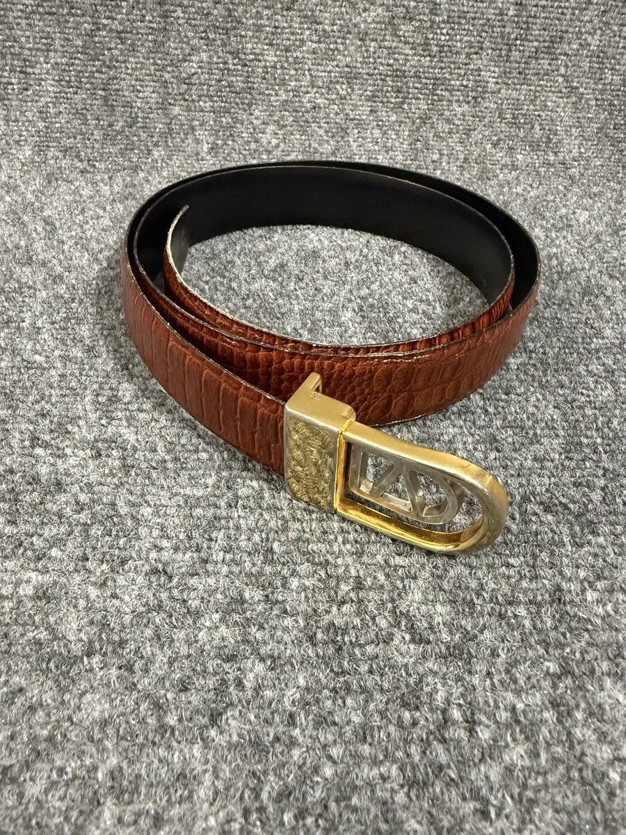 Vintage Valentino Creations Men\'s Brown Belt Dress‎ Fashion Accessory Valentino Leather Brown Belts for Men for sale | eBay main image 4