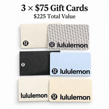 lululemon Physical Gift Card Value $225 Value w/ Envelope