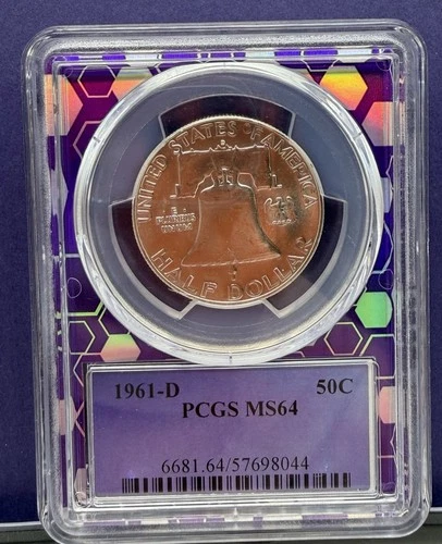 1961-D Franklin Half Dollar PCGS MS64 – Choice Uncirculated Silver 50C