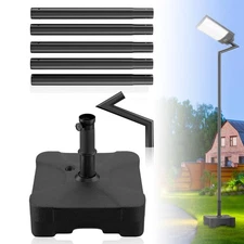 LED Street Light Pole Parasol Lower Bottom Replacement Sectional Pole with Base
