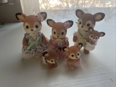 Calico Critters Sylvanian Families Epoch Deer Family With Baby Twins