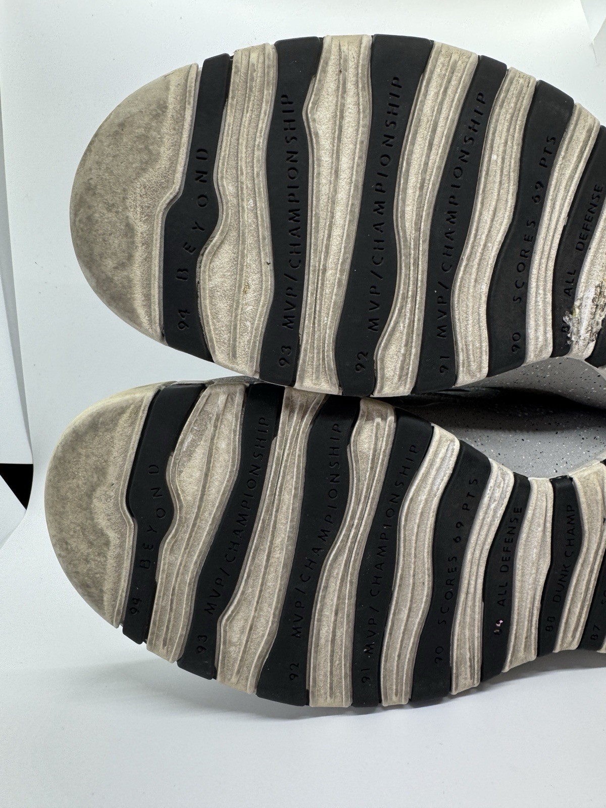 Nike Air Jordan 10 Retro Cement Light Grey Smoke Black Men’s Size 12 Used Clean thumbnail 8