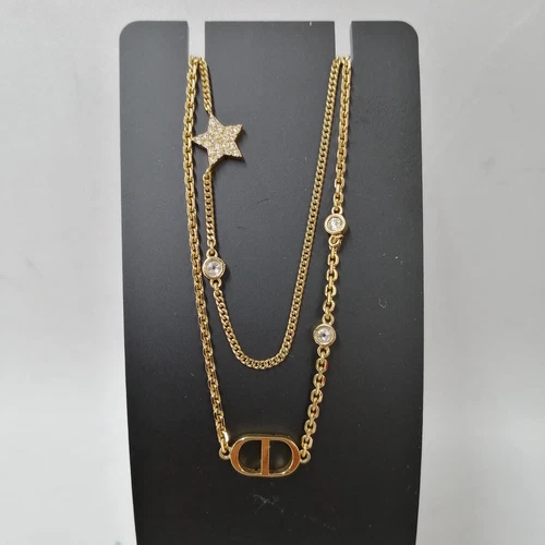 Collier double DIOR N1155PMTCY PETIT CD du Japon