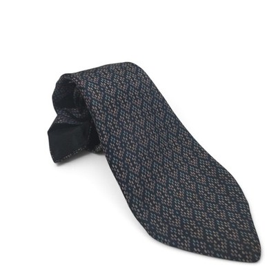 EXC ~ Vintage SAKS FIFTH AVENUE Navy Blush Purple 100% Silk Neck Tie NICE!