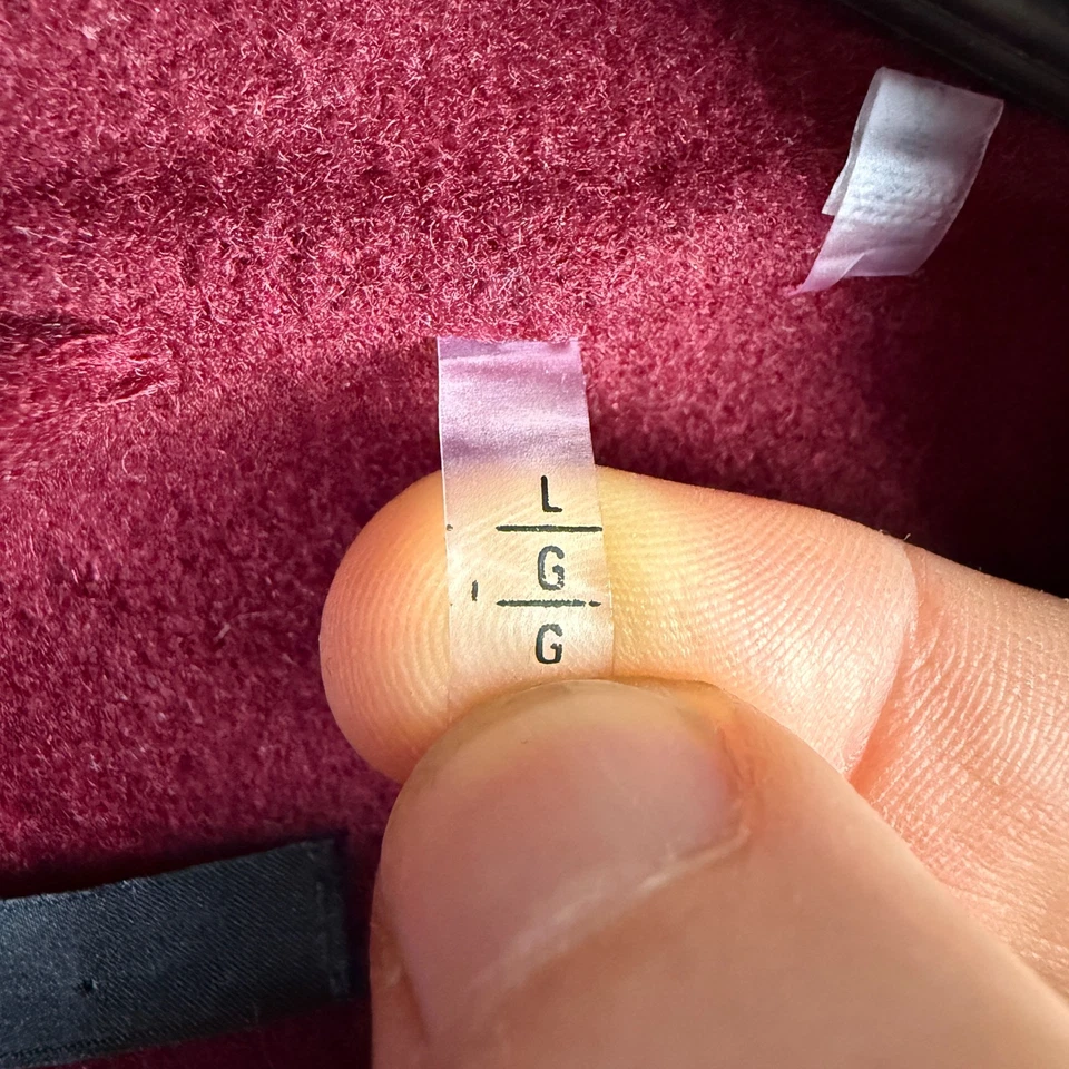 Abrigo Tahari Mujer Grande Rojo Mezcla Lana Cinturón Hecho a Mano Cuello Foto 3 de 4