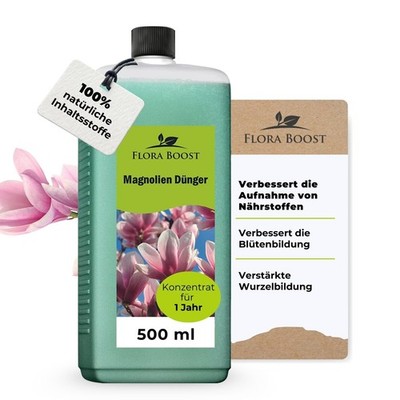 Magnolien Dünger | Spezialdünger für Prachtblüten & Vitalität | Flora Boost 500m