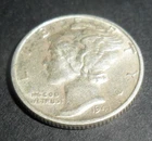 A 1941 Mercury Dime with no mint mark.  90% Silver.