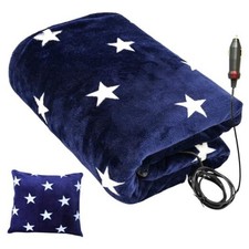 Car Heated Blanket - 12-Volt Portable Blanket for Car, Truck, SUV, RV - Soft
