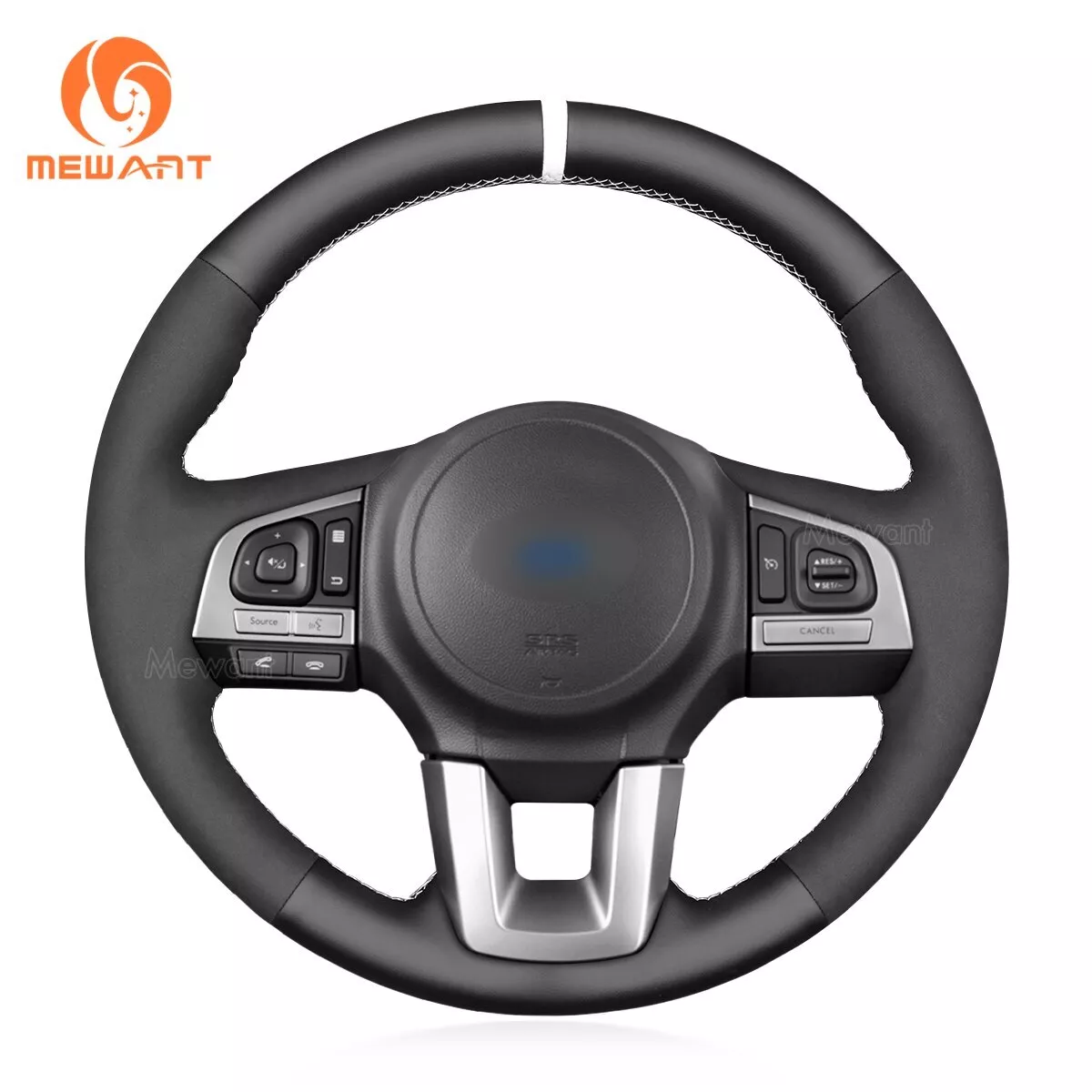 For Subaru Legacy Steering Wheel Cover Leather Alcantara Wrap Carbon Suede J