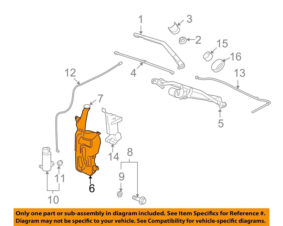 Used Washer Fluid Reservoir fits: 2010 Chevrolet Silverado 1500 pickup  Grade A - Image 3 of 4