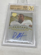 2012 Fanfare Gold Doug Martin #DM Rookie Auto RC BGS 9.5/10  GEM MT POP 8