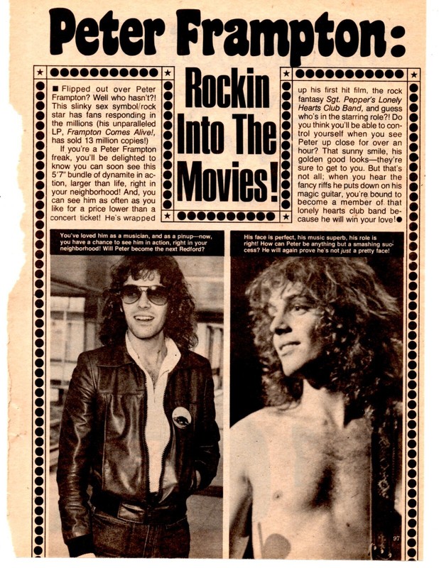 singer PETER FRAMPTON: 48 original clippings pages lot