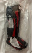 MMA Martial Arts Shin Guards Champs Muay Thai Shin Guards, Black/Red Medium