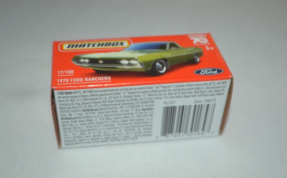 Matchbox 1970 Ford Ranchero Pickup Truck - Global Diecast Direct Matchbox 1970 Ford Ranchero Pickup Truck - Global Diecast Direct