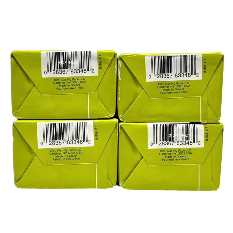 Sabonete de azeite Kiss My Face azeite azeite azeite e chá verde 8 oz (4 barras) vegano feito na Grécia - Imagem 4 de 4
