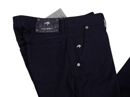 NEW STEFANO RICCI Luxury Jeans LOGO Cotton Size 33 Us 49 Eu (JC288) - Picture 2 of 3