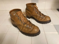 Distressed Brown Hunting Boots Vintage Made in USA lace up 12-13 EE Danner?